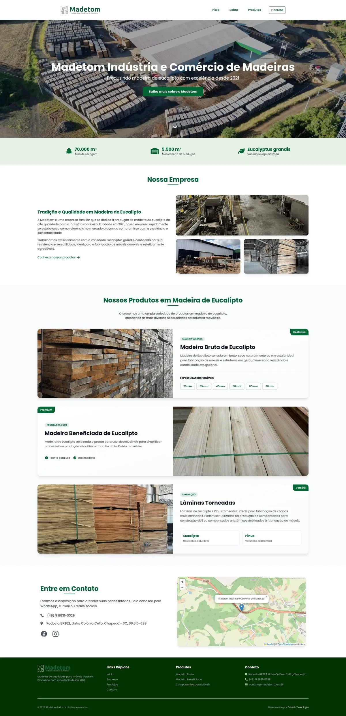 Site institucional Madetom