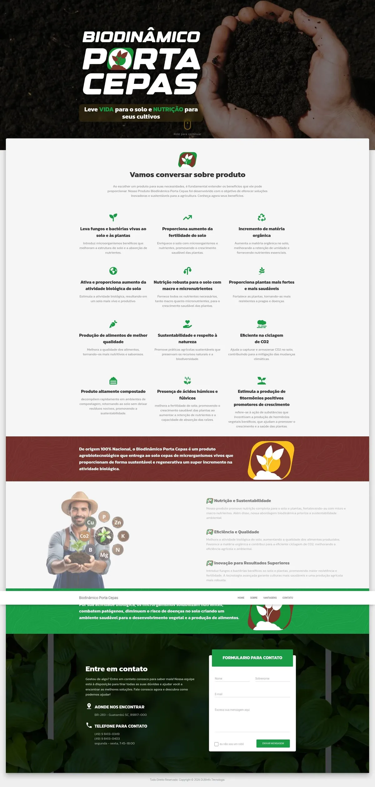 Landing page Porta Cepas Ferticel
