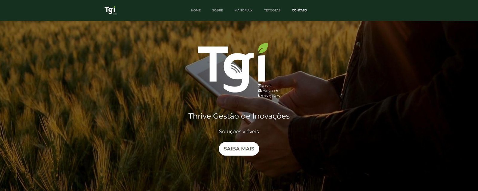 Site institucional TGI Agricultura de Precisão