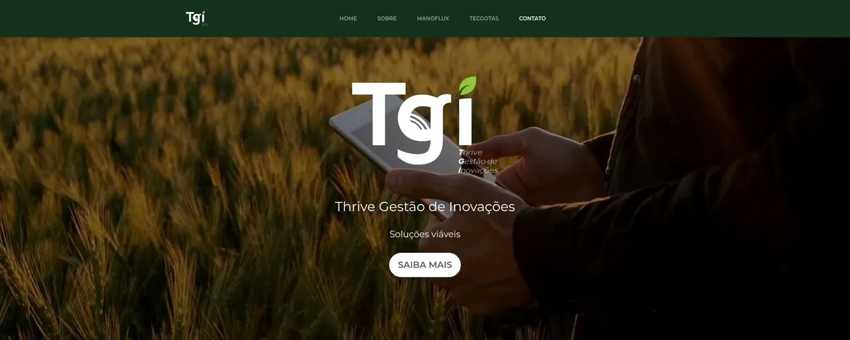 Site institucional TGI Agricultura de Precisão